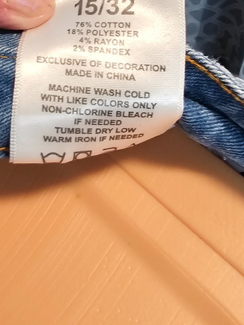 Celebrity Ace Distressed Leopard‑Patch Jeans – Size 15/32 - Picture 7 of 8